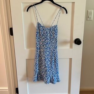 NWT Zara blue floral mini dress XS